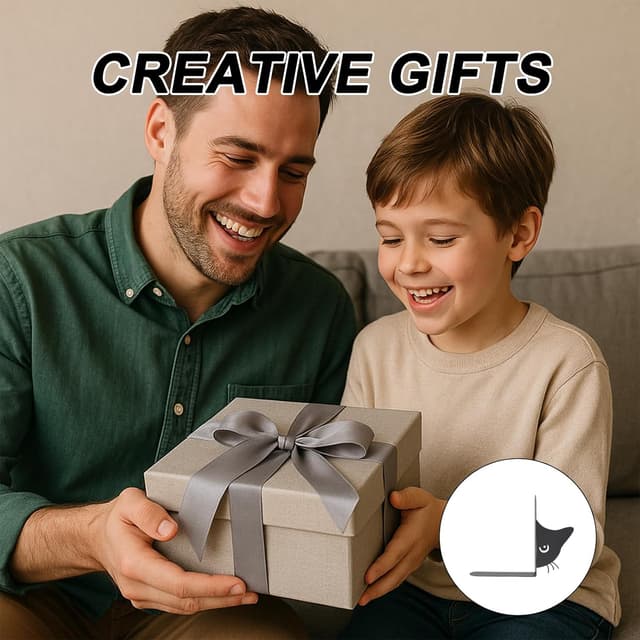 Thumbnail 6 de Metal Cat Bookends for Books, Heavy Duty