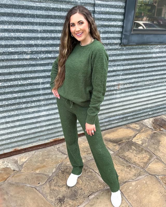 Detalle de Luvamia Women's Casual Pajama Set fuzzy fleece loungewear