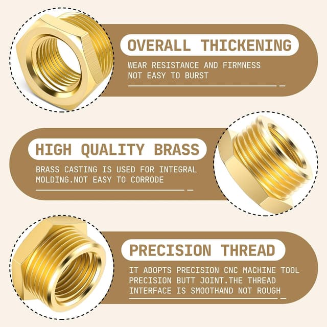 Detalle de Bwintech 6er Reduzierverbinder 1/8–1/4 BSP
