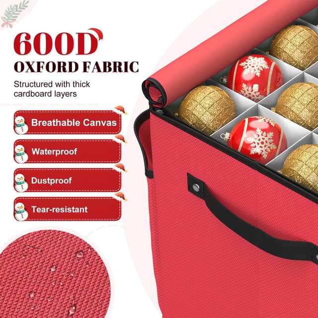 Thumbnail 2 de Keten 3-Inch Ornament Storage Boxes