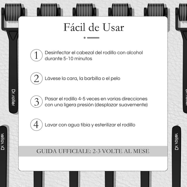 Thumbnail 4 de Dr.roller Derma Roller 1 mm para cabello