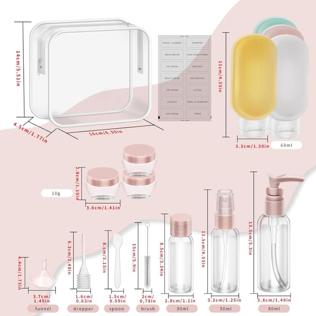 Thumbnail 3 de Ojussa 16Pcs Travel Bottle Set