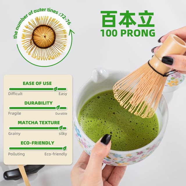 Detalle de TEANAGOO set matcha 7 pezzi, chawan da 510 ml