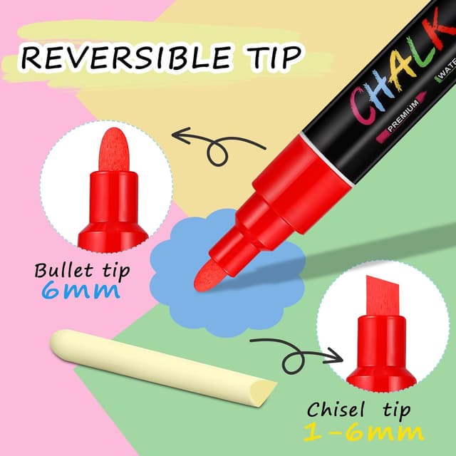 Thumbnail 4 de Thboxes 12 Colour Liquid Chalk Pens 6mm ๐