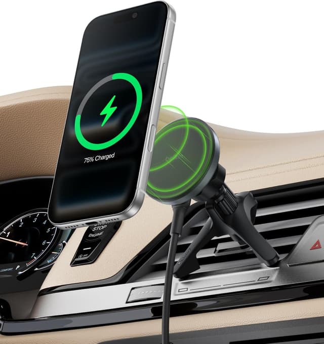 Detalle de Belkin Wireless Car Charger MagSafe Qi2 Fast 1M Cable