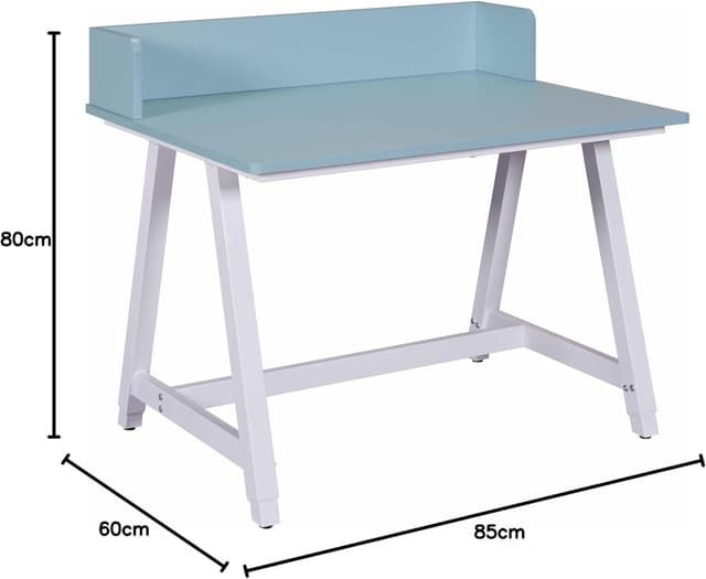 Detalle 2 de Inter Link Emmelie : bureau enfant réglable en hauteur pour apprentissage et travail (blanc/bleu)