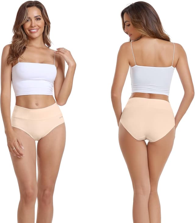 Detalle de coskefy High Waisted Cotton Knickers 5 Pack