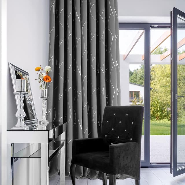 Detalle de Deconovo Eyelet Blackout Curtains 66 x 72 cm 🪟