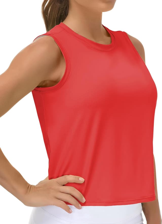 Thumbnail 6 de The Gym People Hauts d’entraînement pour femmes en « soie glacée » à séchage rapide, sans manches