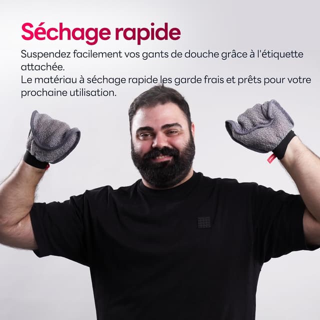 Detalle de Caveem Gant exfoliant coréen (lot de 2) – gommage corps pour une exfoliation en profondeur sous la douche