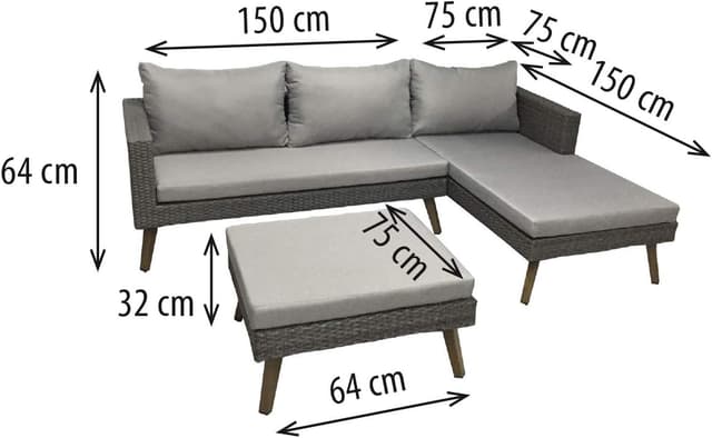 Thumbnail 4 de Greemotion Gomera Muebles de Jardín, Conjunto Gris ☀