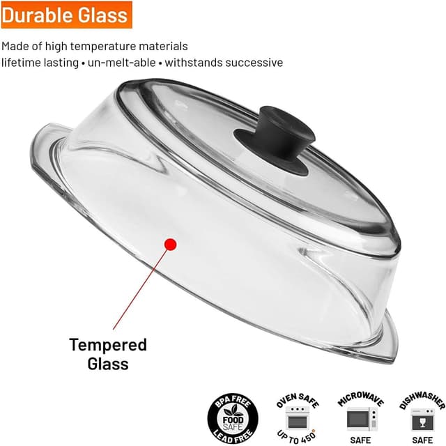 Thumbnail 4 de Bezrat Microwave Plate Cover 10 Inch 🍽