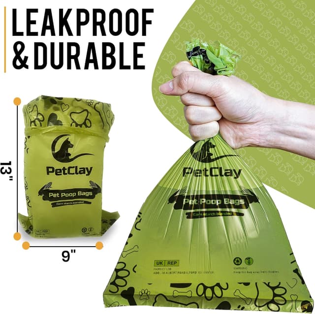 Detalle 2 de Petclay Poo Bags 225 biodegradable dog waste bags