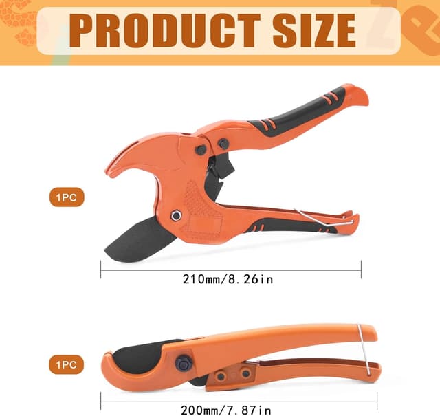 Detalle de Tanstic 2-piece ratchet PVC pipe cutter & PEX straight cut cutter set (1-5/8" & 1-3/8" max opening)