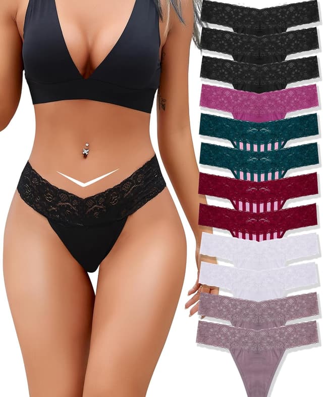 Thumbnail 5 de BeReady Baumwolle String Tanga Bequeme Spitzenunterwäsche