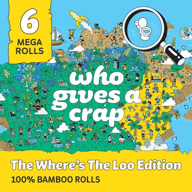 Thumbnail 2 de Who Gives A Crap Where's The Loo Edition Bamboo Toilet Roll 6 Pack