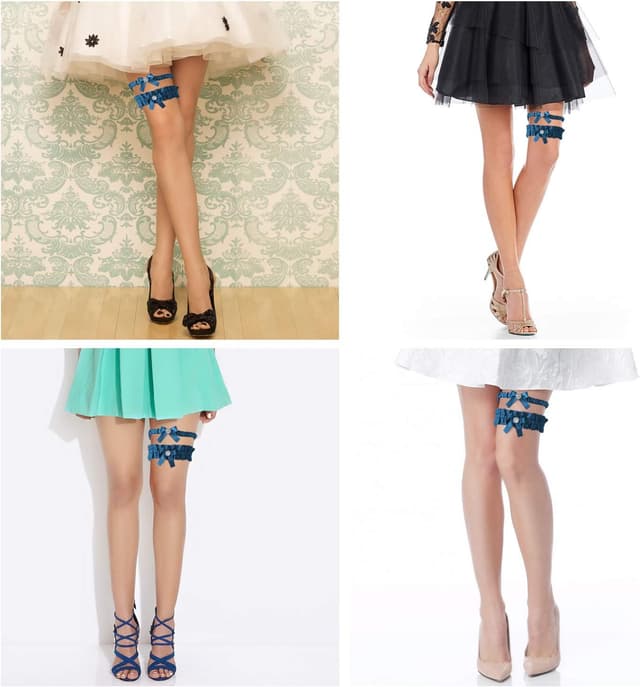 Thumbnail 5 de MWOOT Liga Nupcial Azul Elástica para la Novia 💍