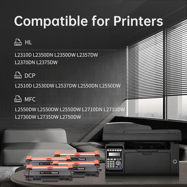 Detalle 2 de Toner LEMERO pour Brother TN2420, 4 noirs ⚙