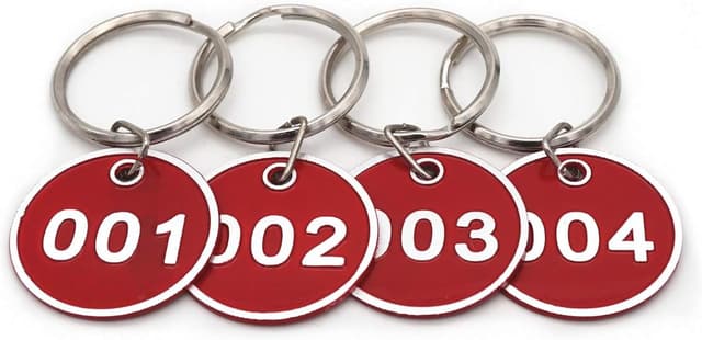 Detalle de NanTun Numbered Aluminum Key Tag Set 🔑