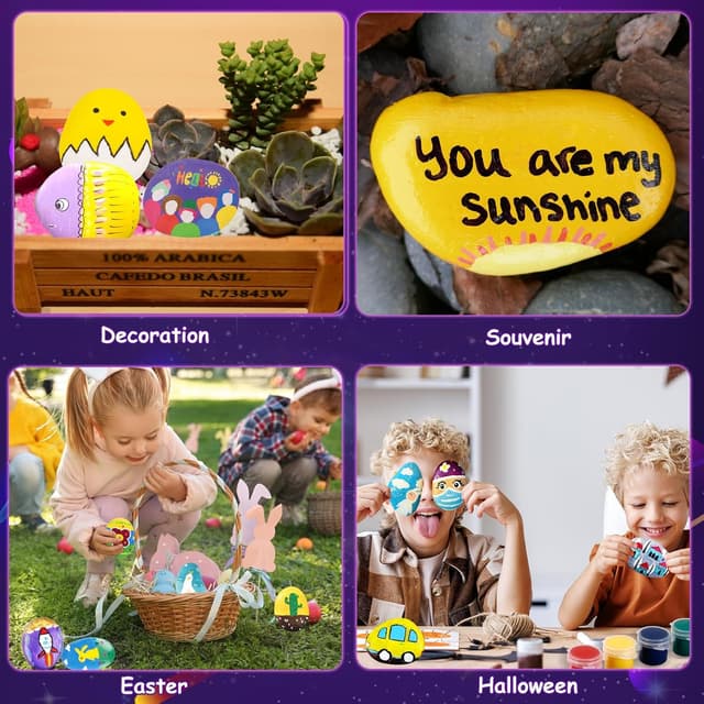 Thumbnail 6 de Glow Rock Painting Kit glow-in-the-dark set for ages 6–12 🎨