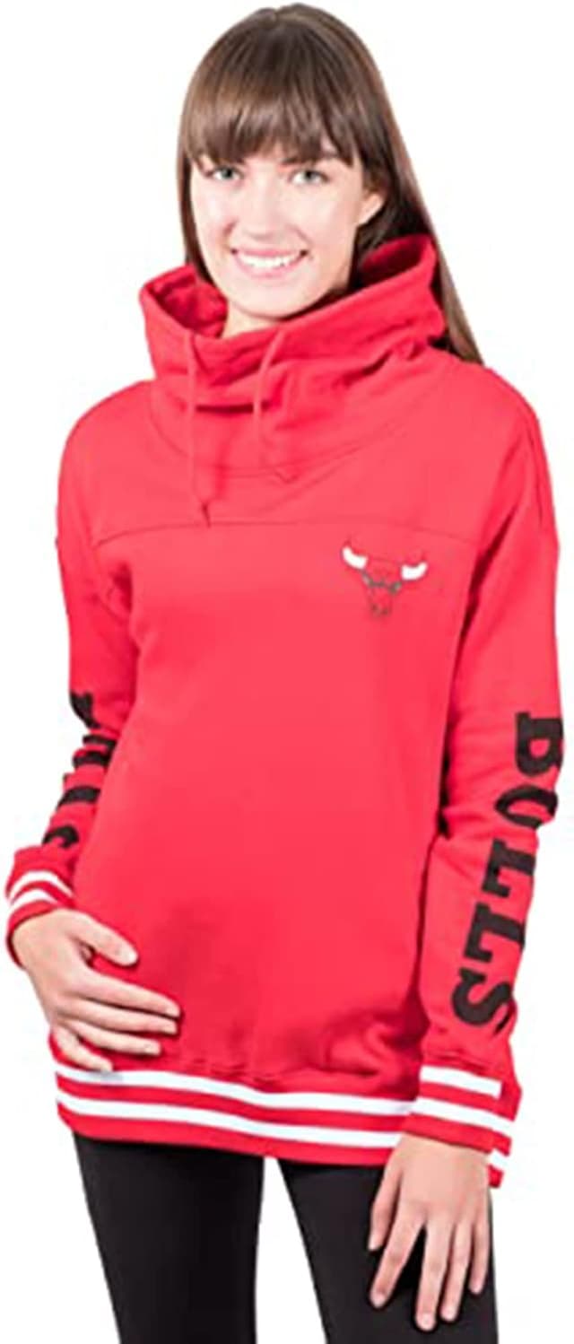 Detalle 2 de Ultra Game Women’s NBA Official Fleece Hoodie Pullover (Funnel Neck) Sweatshirt