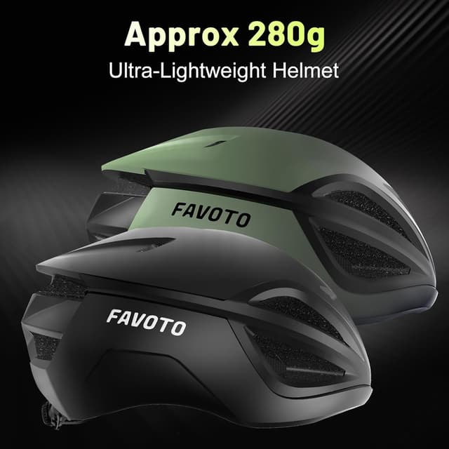Detalle de Favoto Casco Bici per Uomo e Donna: casco da ciclismo su strada leggero e regolabile