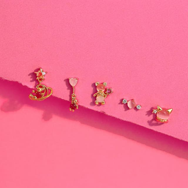 Detalle 2 de BodyBonita Ohrringe Silber 925 Set 5-teilig