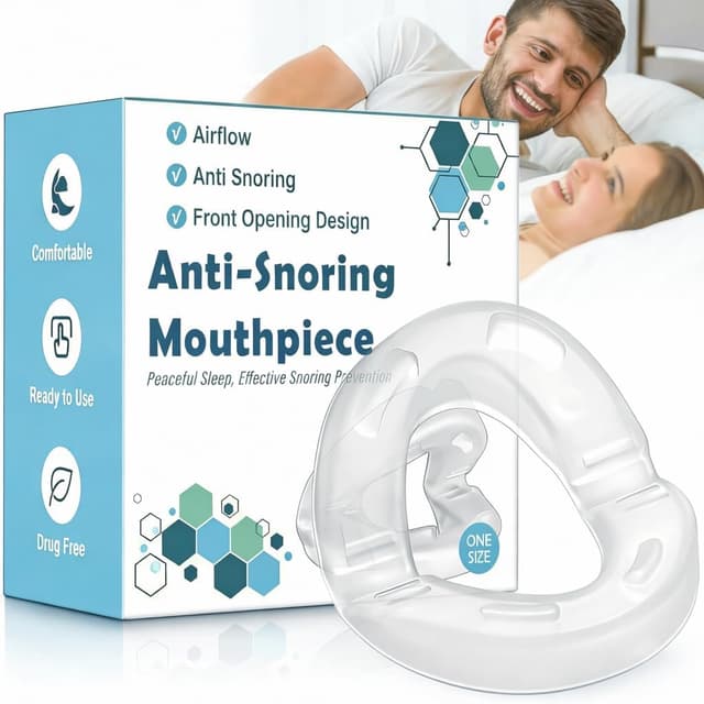 Detalle de Anti Snoring Mouthpiece with 180 Open Front Design – 2.5 mm jaw adjustment, ready-to-use snore stopper for men and women