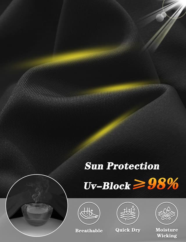 Thumbnail 6 de KEFITEVD Men’s Short Sleeve UPF 50+ Rash Guard T-Shirts (Quick Dry, Four-Way Stretch)