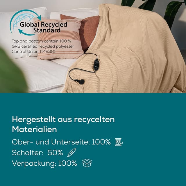 Thumbnail 2 de Beurer HD 80 Cord beige Heizdecke