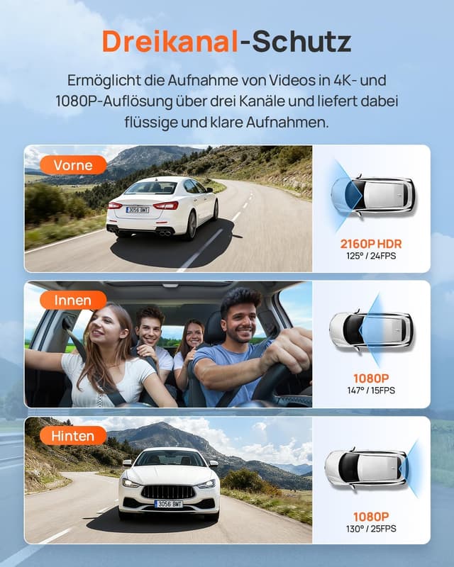 Detalle 2 de 70mai T800E 4K Dashcam 3‑Kanal
