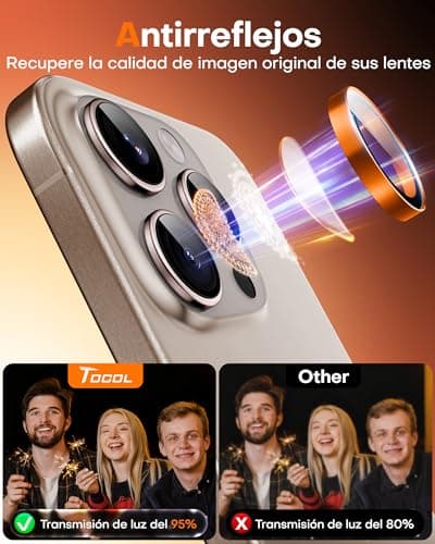 Thumbnail 5 de TOCOL Protection d'objectif iPhone 16 Pro Max