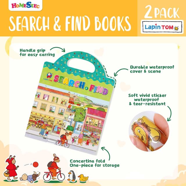 Thumbnail 3 de HOMESTEC OĂą est Lapin TOM Livre d'autocollants đź“–