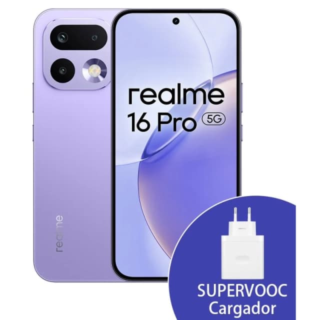 Detalle de realme 16 Pro 5G 8GB/256GB AMOLED 6.7" Morado (incluye cargador 45W)