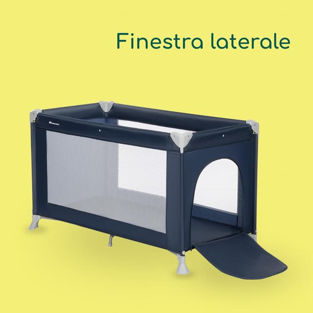 Detalle de Bebeconfort Sweet Dreams lettino da campeggio pieghevole per neonati 0-3 anni (navy blue) con finestra laterale