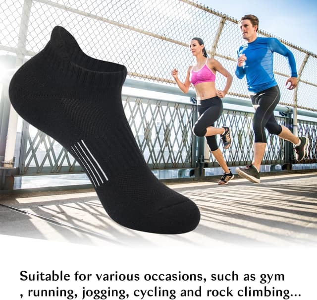 Detalle de ILovDaisy Trainer Running Socks for Women (5 Pairs) – Ankle Cushioned, Breathable Low-Cut Sports Socks