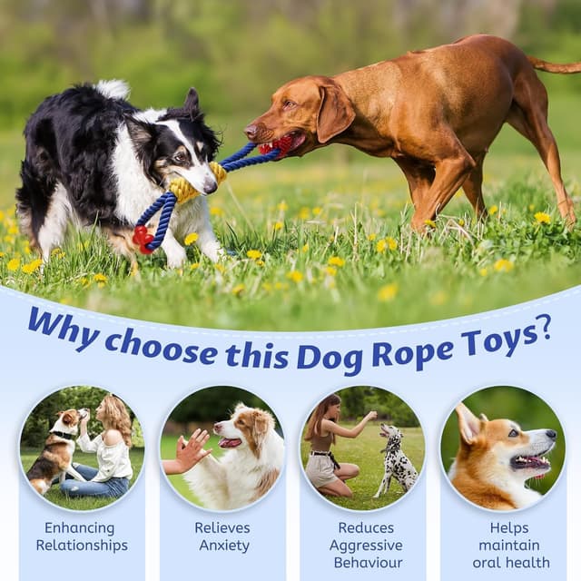 Detalle de Dog rope toy 43cm for aggressive chewers
