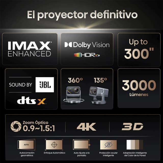 Detalle de Hisense Mini Proyector 4K UHD 3000 lúmenes
