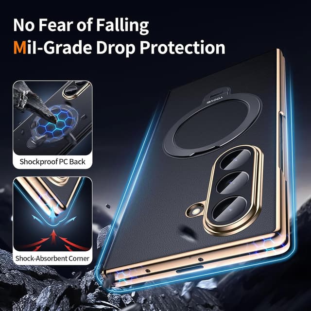 Thumbnail 5 de YOOVEI Z Fold 6 Leather Case with Kickstand