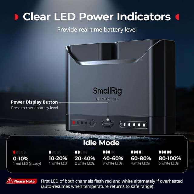 Thumbnail 4 de SMALLRIG NP-FZ100 chargeur batterie 22,5 W