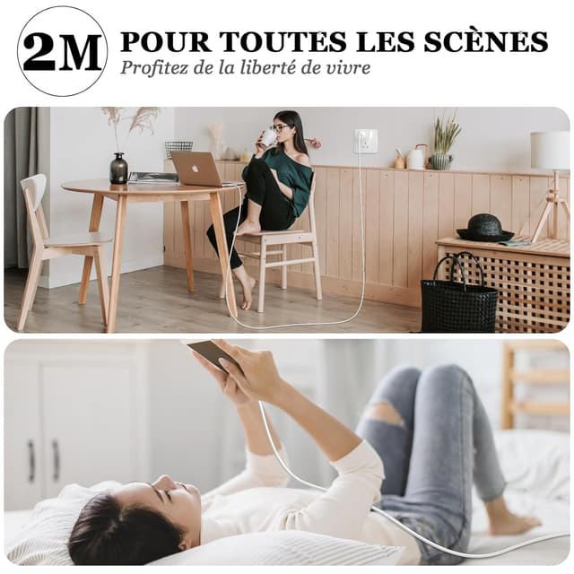 Thumbnail 6 de Chargeur Rapide USB C 2 pièces 2 m