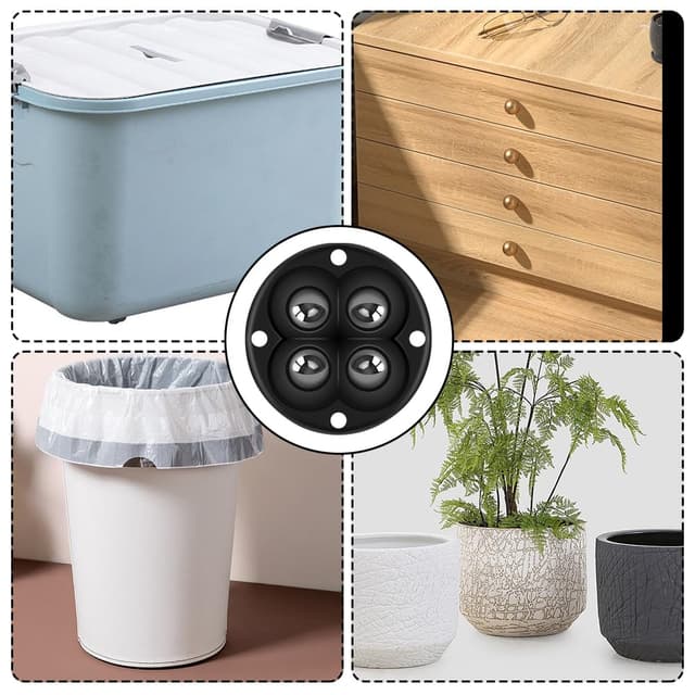 Detalle 2 de Fosoloni Möbelrollen klein 8 Stück Kugelrollen