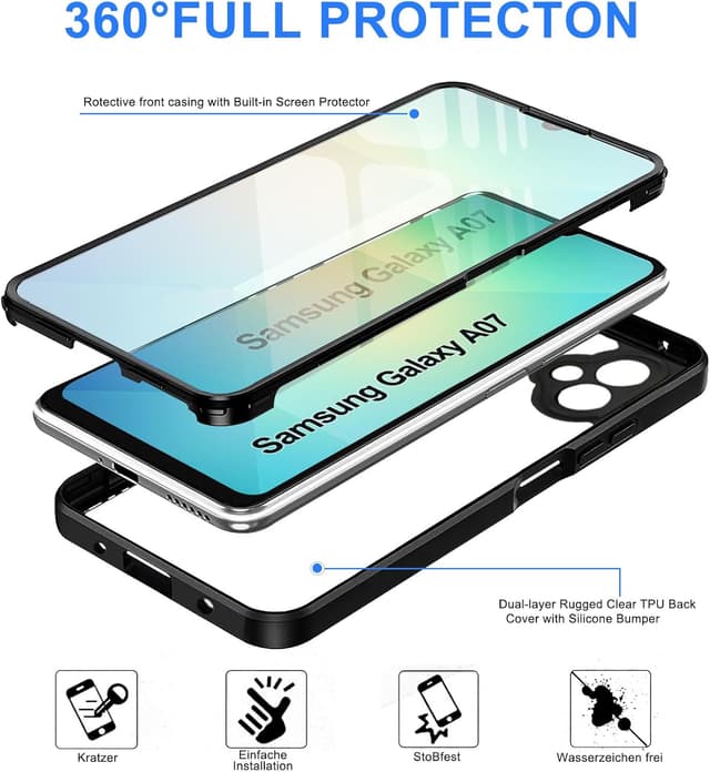Detalle 2 de Samsung Galaxy A07 WeiCase Hülle 360 Grad