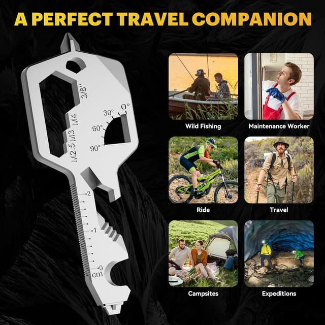 Thumbnail 4 de Key Shaped Pocket Multitool 20-in-1 keychain