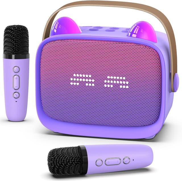 Imagen de Mini Karaoke Machine Portable MP3 Player with 2 Mics en OfertitasTOP