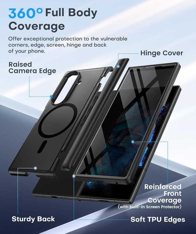 Thumbnail 4 de BERFY Z Fold 7 Case with Privacy Screen Protector