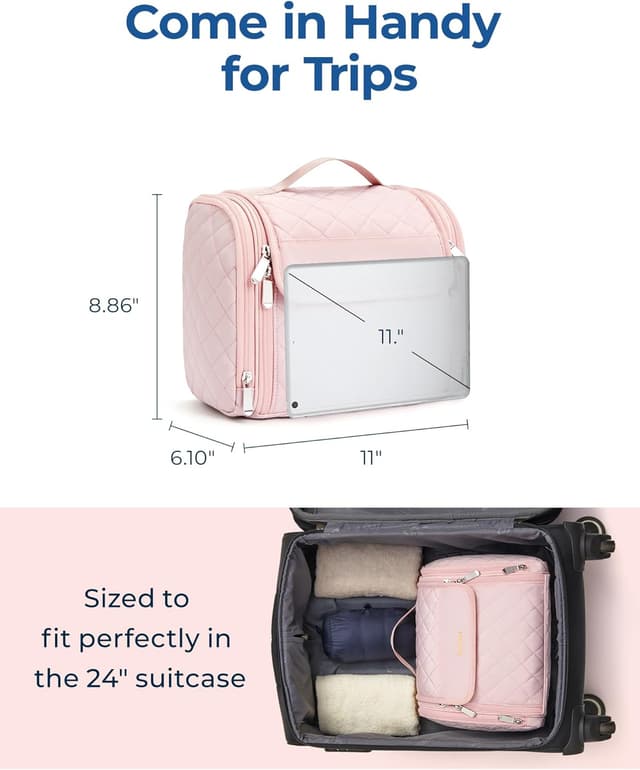 Thumbnail 4 de BAGSMART Make-Up Organizer Groß Rosa