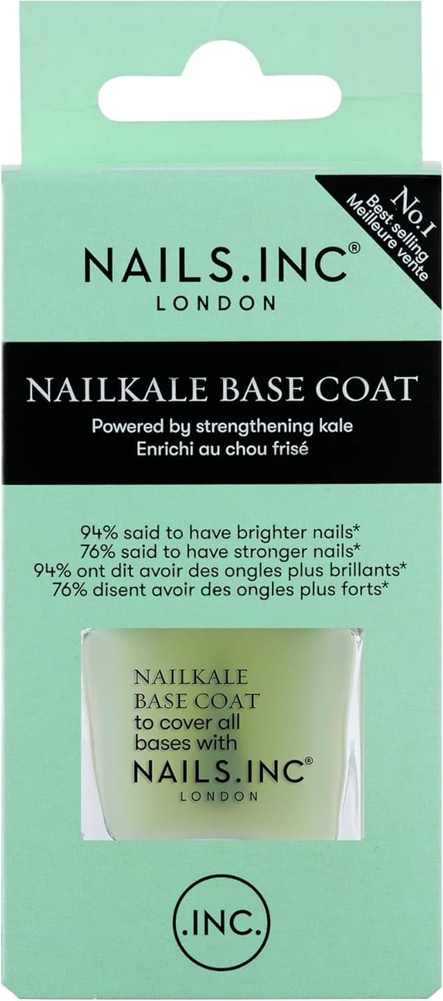 Detalle de Nails Inc Superfood NailKale Base Coat Glossy No Chip (Kale Extract) – 14 ml