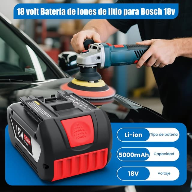 Detalle 2 de Moautodc Batería 18V 5000mAh para Bosch