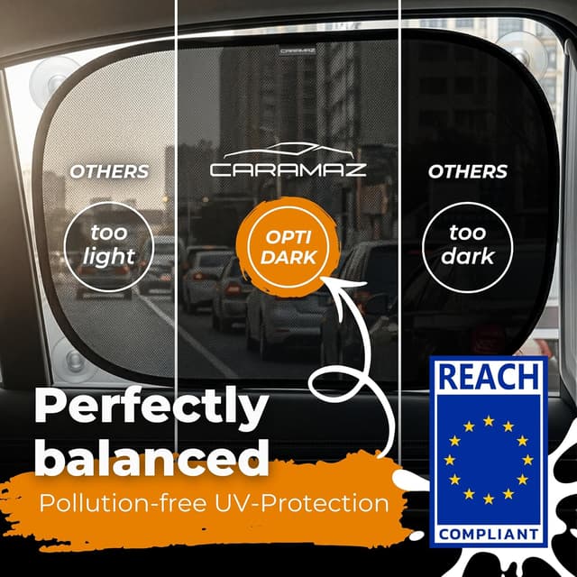 Thumbnail 6 de Car Window Shades for Baby (48 x 30 cm) with Suction Cups – Animal Design, Pack of 2